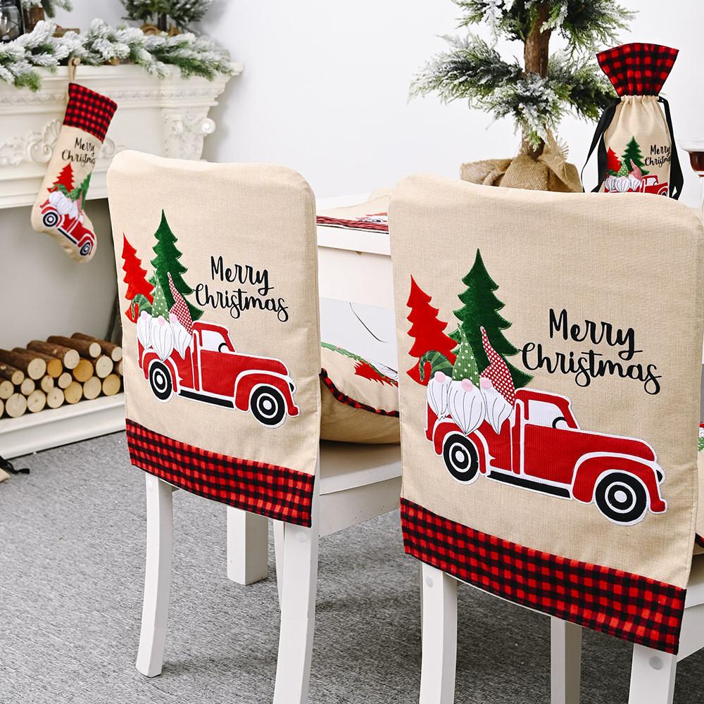 Festive Forest Santa Christmas Chair Cover For Car Seats And Home Furniture