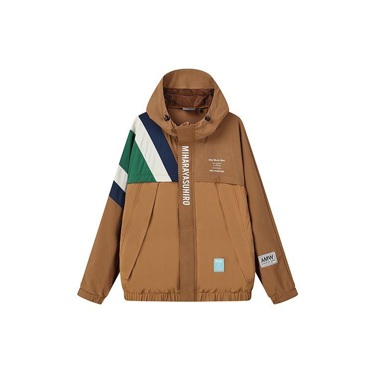 Fila Mihara Yasuhiro Collaboration Series Sports Casual Woven Jacket Men Jacket Brown-Yellow Chestnut F11M133702F-BN
