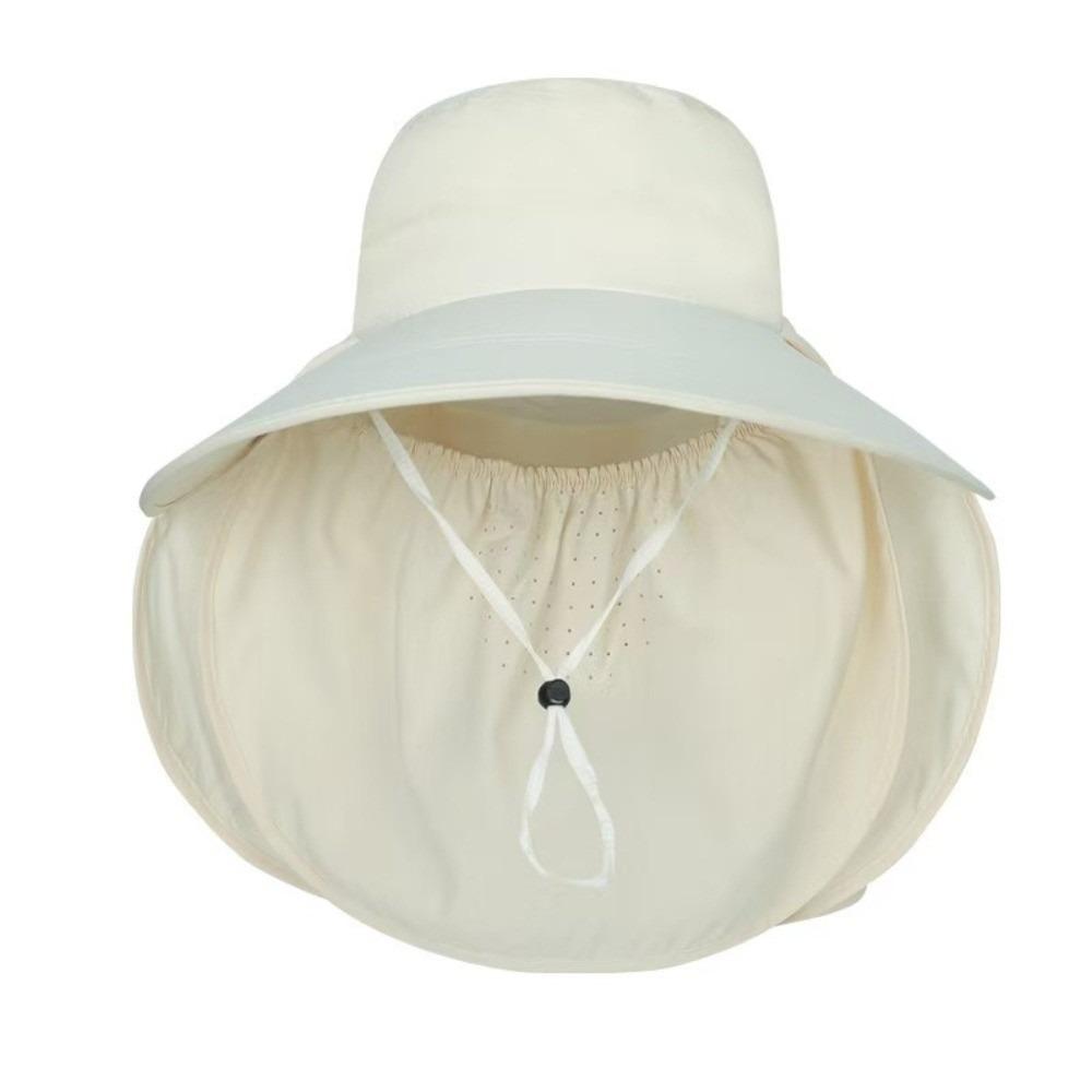 Wide Brim Shawl Mask Hat Face Cover Neck Protection Cap Sun Hat Picking Tea Hat Summer