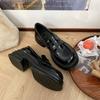 Loafers British Versatile JK Shoes Versatile Thick Heel Platform Small Leather Shoes Women's 2025 Autumn New