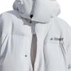 Adidas Terrex Series однотонный логотип свободный теплый длинный пуховик с капюшоном унисекс верхняя одежда белый HM9707