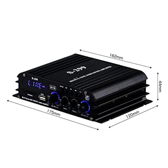 Surround Amplifier 4 X 40W RCA Subwoofer General Purpose Small Amplifier Card Playback Compatible with Bluetooth Compact Body Channel Sound Control