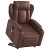 VidaXL Fauteuil inclinable de massage électrique marron similicuir 3204567