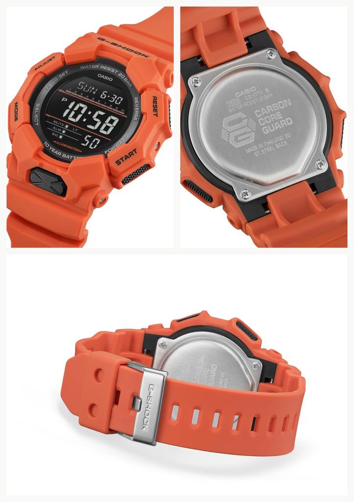 Часы Casio из биомассы G-Shock Мужские GD-010-4JF, Оранжевые, Долговечные
