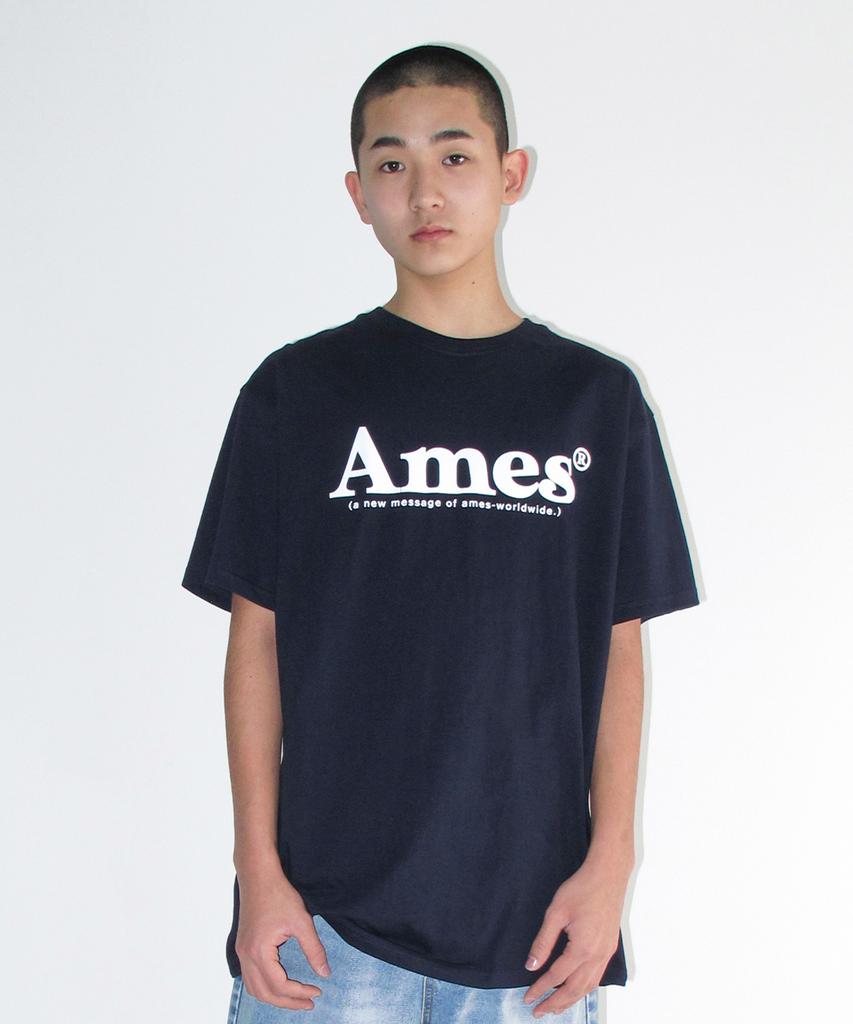 AMES-WORLDWIDE Basic Logo Tee Navy(White)