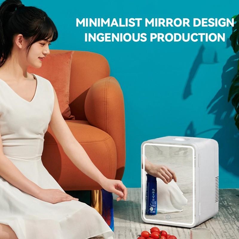 8 л Большая емкость Зеркальный Косметический Холодильник для Автомобиля Домашний Мини-Холодильник Маска для Красоты Уход за Кожей Косметика Мини-Холодильник