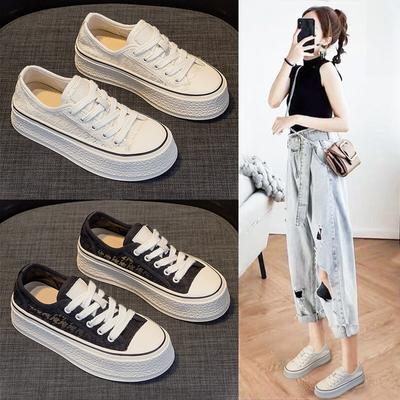 Туфли на платформе с сетчатой поверхностью белого цвета, женские летние, тонкие, повседневные, универсальные, дышащие, с полой сеткой