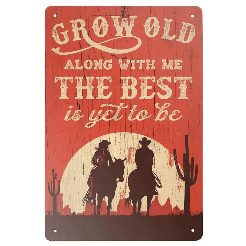 Retro Horse Make Me Happy Metal Tin Signs Vintage Posters for Garage Game Room Bar Man Cave Cafe Office Home Wall Decor Gift
