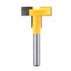 14 Shank Cemented Carbide T Slot Woodworking Milling Router Bit Woodworking Cutter(Yellow 27mm)