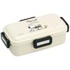 Bento Box, 530ml, Single Tier, Made In Japan, Leak-Resistant, 4-Point Lock, Dishwasher and Microwave Safe, Snoopy Badge, PFLB6AG-A