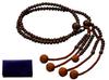 Kyoto Butsudan Hayashi Buddhist Prayer Beads, Nichiren Sect, 1.2 Shaku (2.5 Cm), Rosewood (Unpolished), Formal, Men's, [Prayer Beads Bag Set],