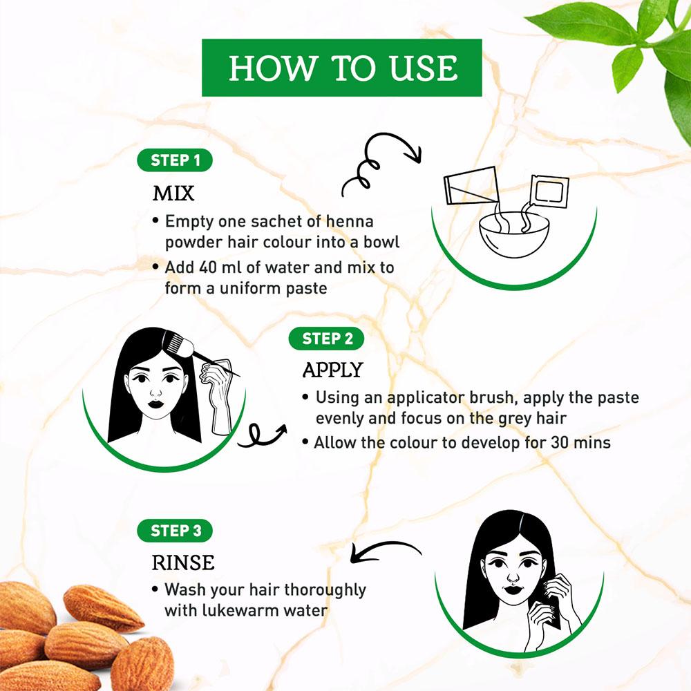 Henna Hair Color - Natural Brown Pack of 2 - Vatika Naturals - Brun Naturel 4 Color