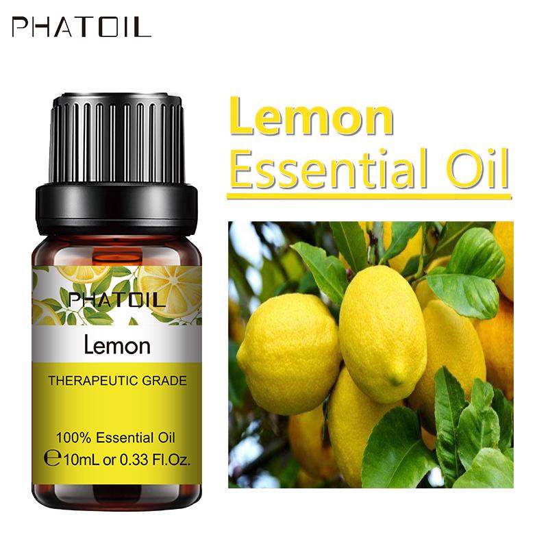 PHATOIL 5 мл/10 мл/15 мл/30 мл/100 мл Эфирные масла лимона для ароматерапии Диффузор Уход за волосами и кожей Ароматические масла для мыла Свечи Изготовление бомб для ванны