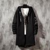 Men's Mid-length Casual Jacket Plus Size Loose Hooded Windbreaker