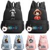 Anime One Piece Printed Boy Girl Schoolbag Computer Waterproof Bag Large Capacity Supplies Stationery for Kid Student Teenager Birthday Gifts Mochila