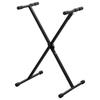 Kikutani X-Shaped Keyboard Stand, Black, KS-29 BLK