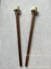 Solid Wood Handle White Tuning and Marching Drum Hammer with Felt Head Drumstick