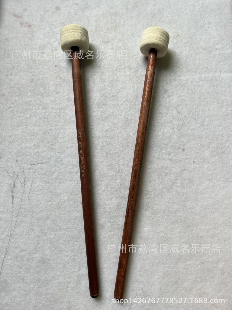 Solid Wood Handle White Tuning and Marching Drum Hammer with Felt Head Drumstick