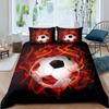 Футбольный комплект постельного белья King Queen Полноразмерный футбольный узор полиэстеровый пододеяльник для детей подростковый футбольный комплект постельного белья