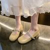 Fashion 2024 New Womens Shoes Spring Ladies Flat Shoes Outdoor Solid Color Mary Jane Sweet Round Toe Shallow Mouth Flat Shoes Zapatillas