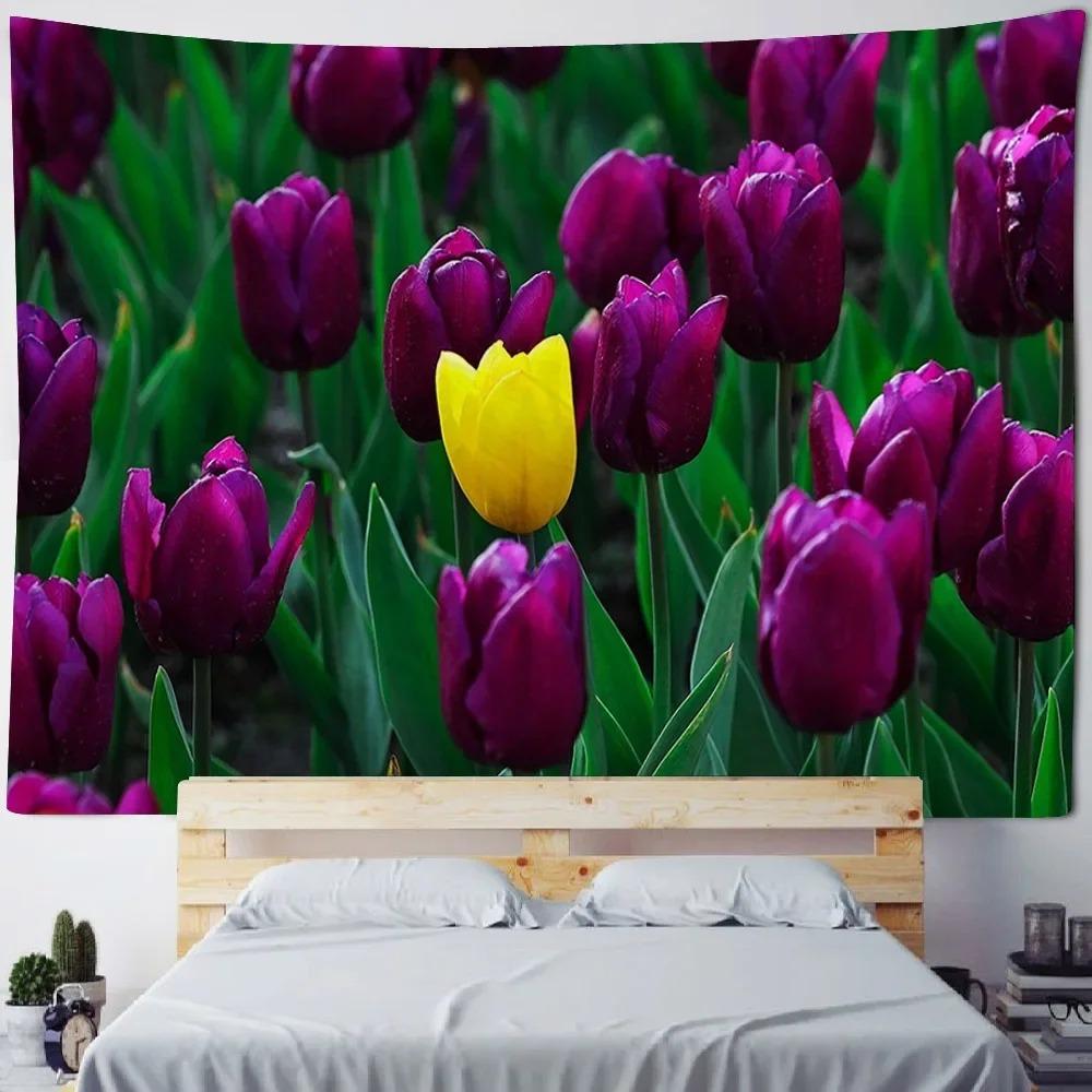 Beautiful Tulip Decorative Tapestry Home Wall Decoration Office Living Room Tapestry