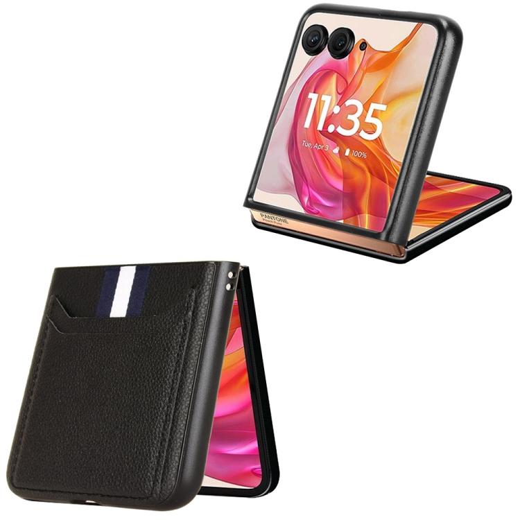 For Motorola Razr 50 Ultra / Razr 40 / 40 Ultra Flip Mobile Phone Case Cover Litchi Texture Card Holder Slot Phone Case