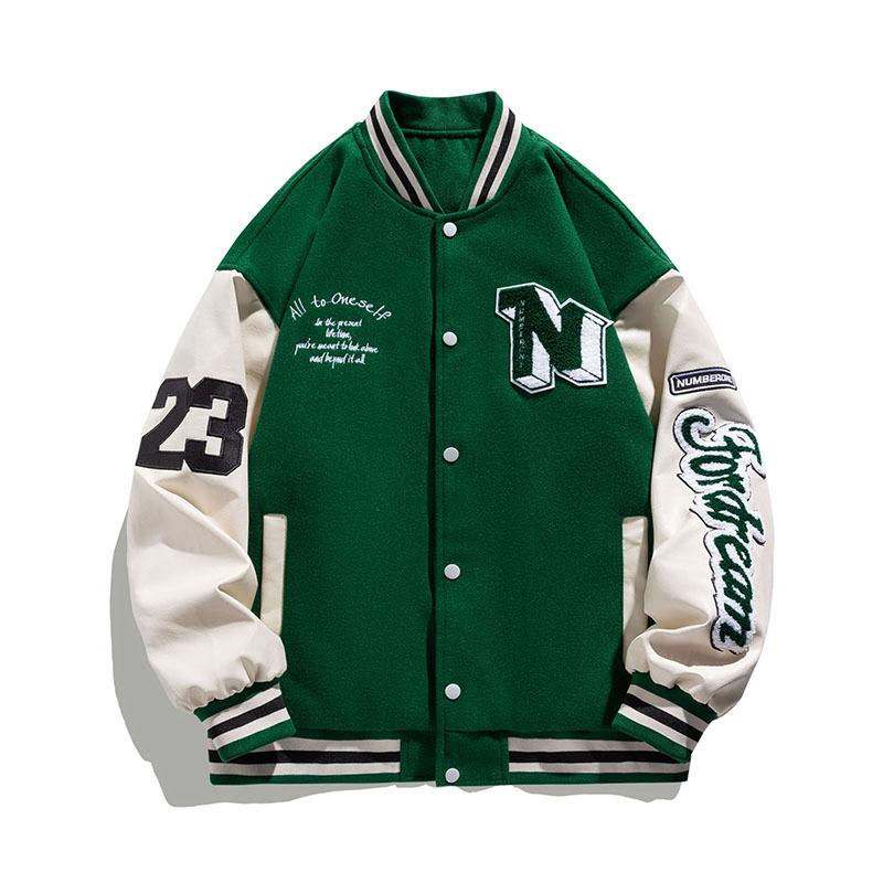 Вышитая верхняя одежда Мужское американское повседневное универсальное пальто Мужские и женские парные куртки на весну и осень Бейсбольная форма