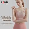 Женский противоударный спортивный бюстгальтер LAHN с плиссированной сетчатой передней частью для бега и йоги