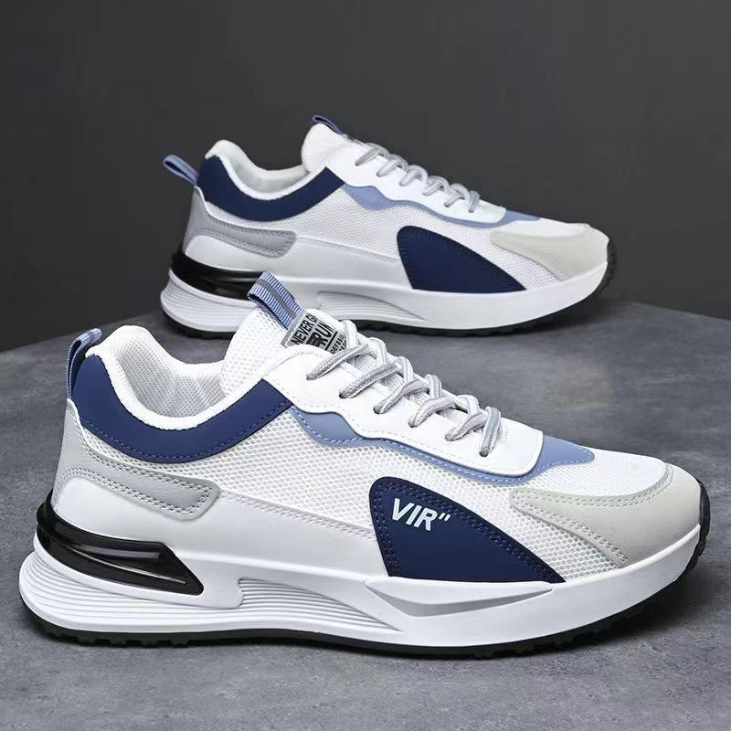 Leather Sneakers Men's 2025 New Korean Version of Trendy Forrest Gump Shoes Low-top Lace-up Running Shoes Soft-soled Breathable Men's Shoes