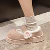 Fashion Winter Cute Cat Claw Accessories Wear Shoes Women Chic Non-slip Sweet Solid Warm Cotton Shoes Female Thick Soled Round Toe Shoes