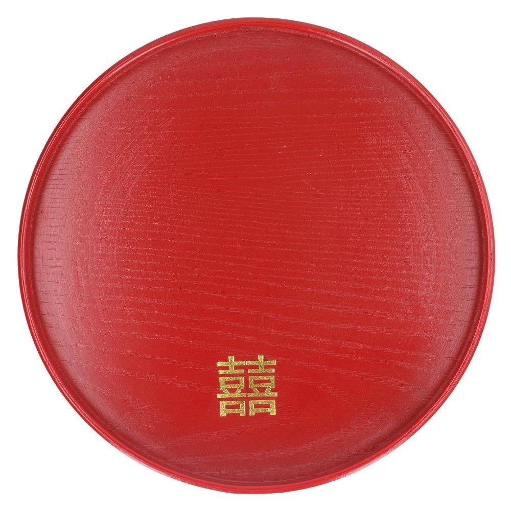 Solid Build Decorative Platter Wood Fruit Board Traditional Coffee Tray Coffee Table