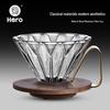 Hero Кофейный дриппер с основанием из грецкого ореха и синим градиентным стеклом