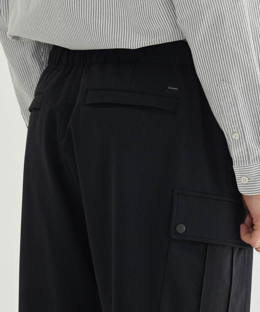 COVERNAT Semi-Wide Fleece-Lined Cargo Easy Pants Charcoal