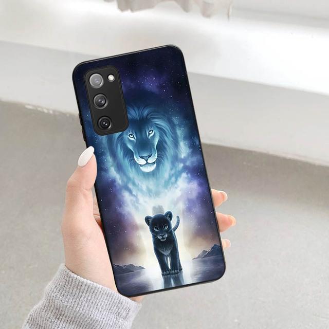 Черный силиконовый чехол для телефона с рисунком супер льва для Samsung Note 20 Ultra 10 9 8 Galaxy S20 Fe S21 S22 5g S10 Plus, матовый мягкий чехол