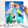 Disney Frozen Elsa Anna Olaf Paint By Number Kit Drawing Canvas DIY Picture Home Decor Painting Wall Art HandPainted Craft Gift