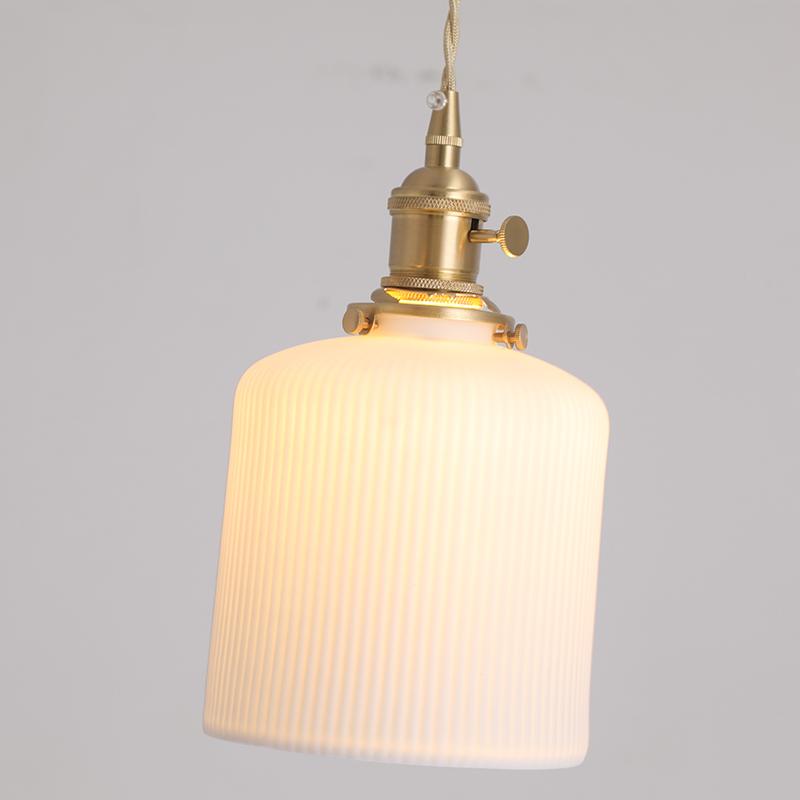 Japanese-style Ceramic Nordic Hotel Bar Shop Homestay Living Room Soft Installation Bronze Retro Net Red Chandelier Porch