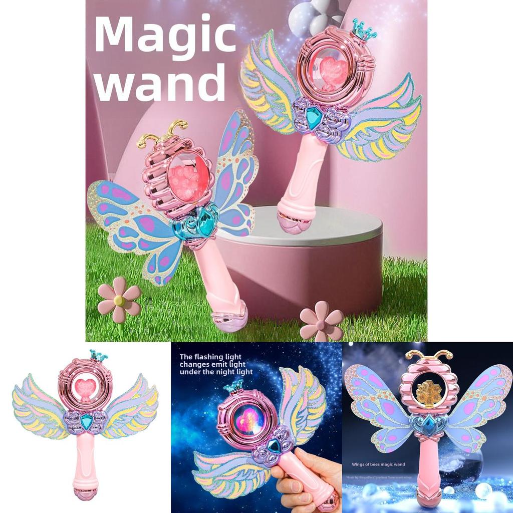 Волшебная палочка с крыльями для девочек, светящаяся в темноте, подарок принцессы для детей