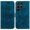For Samsung Galaxy S25 Ultra Case Lily Flower Imprint Leather Phone Cover with Stand