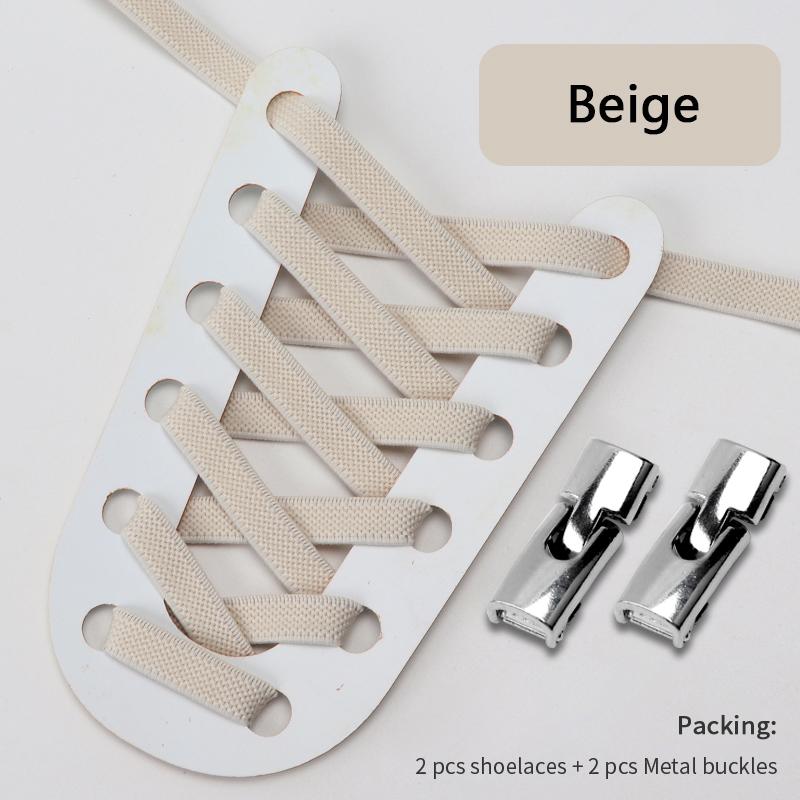 NO.8 4Pcs Cross Lock Shoelaces Without Ties 8MM Width Elastic Laces Sneakers Kids Adult No Tie Shoelace Rubber Bands Shoes Accessorie