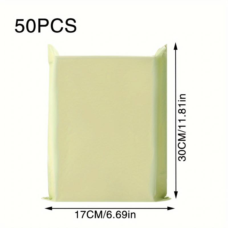 50 PCS/Set Express Bag Packing Bag Thickened Cream apricot Clothing Mail Waterproof Packing Bag Logistics Packing Bag
