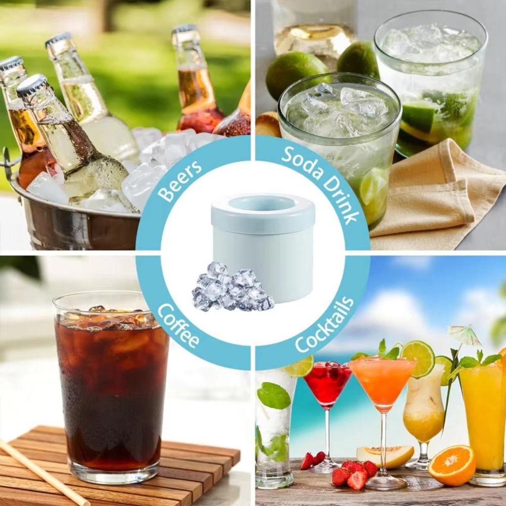 Силиконовое ведро для льда Многоразовый стакан для льда Форма для кубиков льда Лето Сделай сам Холодильник Заморозка Ледогенератор