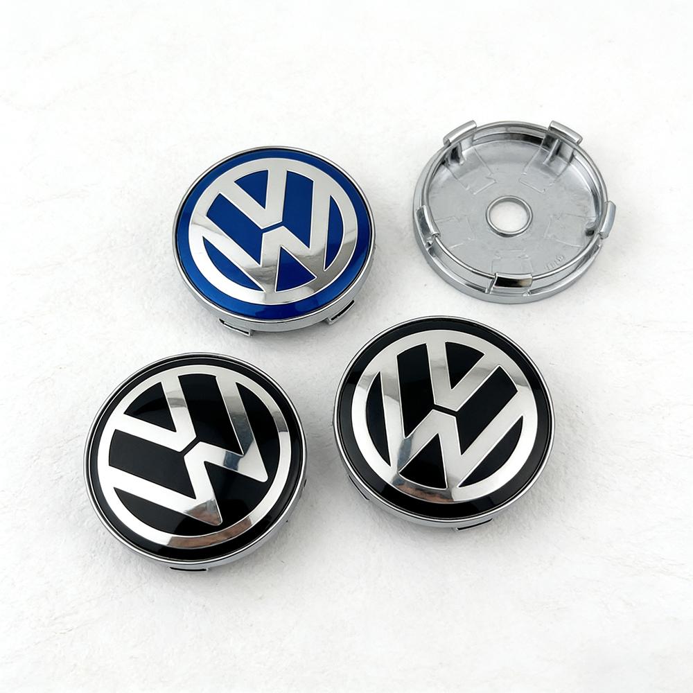 New 2026 ABS Car Wheel Center Hub Caps Cover Badge 4PCS 60mm For VW Volkswagen Golf Polo Jetta Passat Touran Auto Decoration Accessories