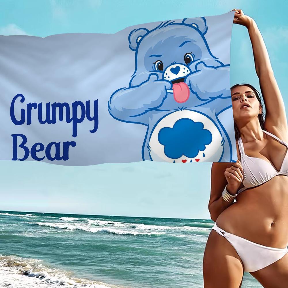 CARE BEARS Microfiber Printed Beach Towel Mountain Climbing Yoga Beach Swimming Running Absorbent Soft Towel