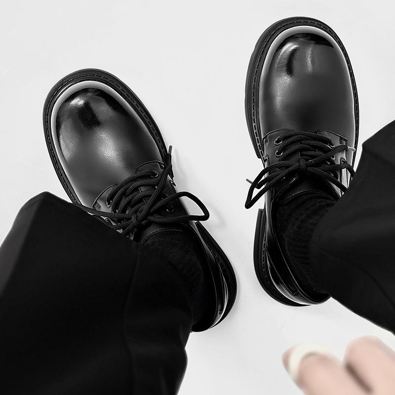 Дерби Мужские туфли на толстой подошве Модный дизайнерский стиль Для отдыха, вечеринки, на каждый день, для офиса, свадьбы, бизнеса Классические черные туфли