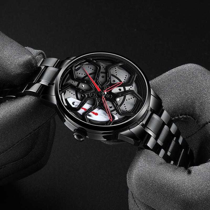 Импортные часы SVJ с модифицированной ступицей колеса, мужские автомобильные часы, трехмерные полые часы