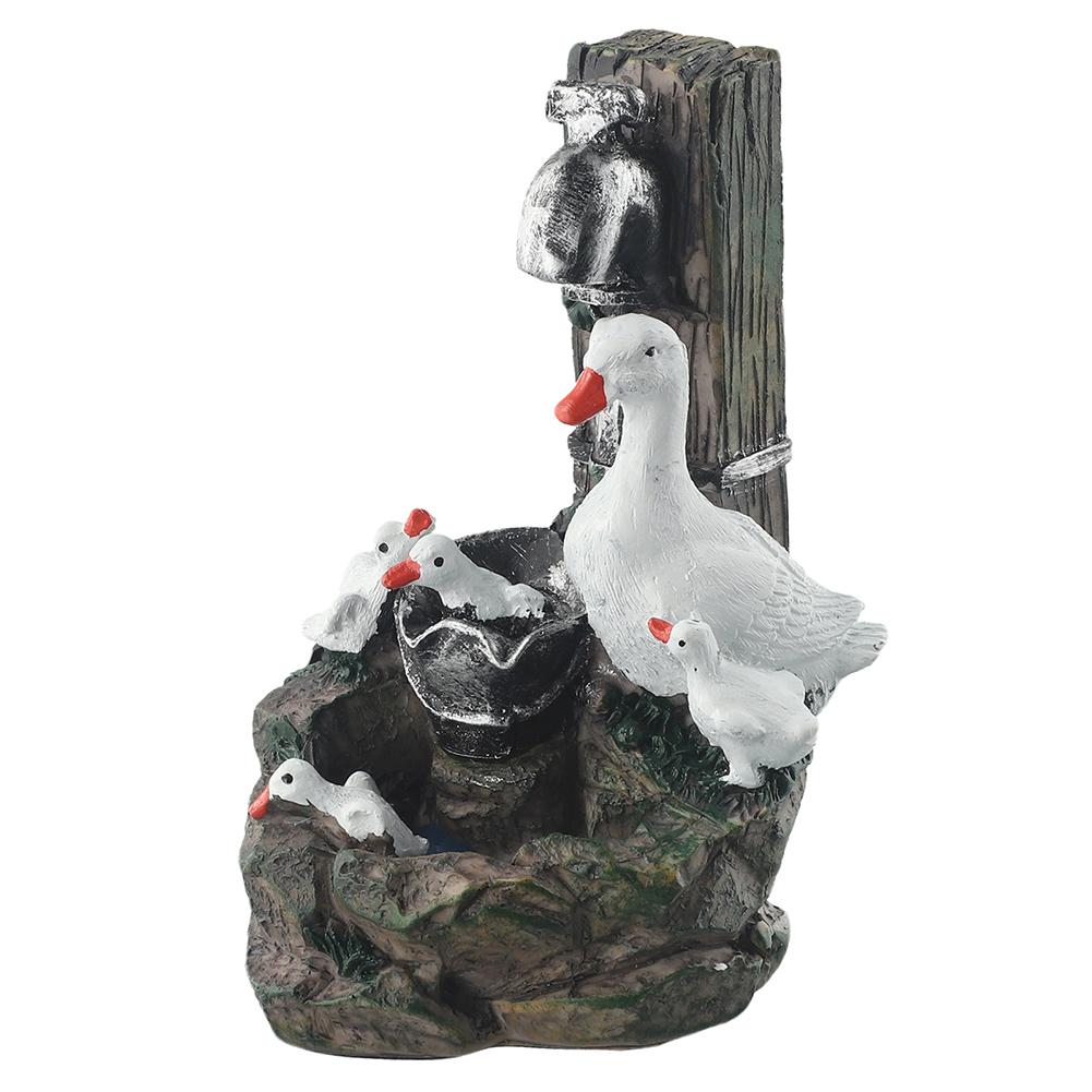 Solar Powered Squirrel Garden Ornament Animal Outdoor Patio Decor Squirrel Duck Flowing Water Solar Ornament Home Garden Decor