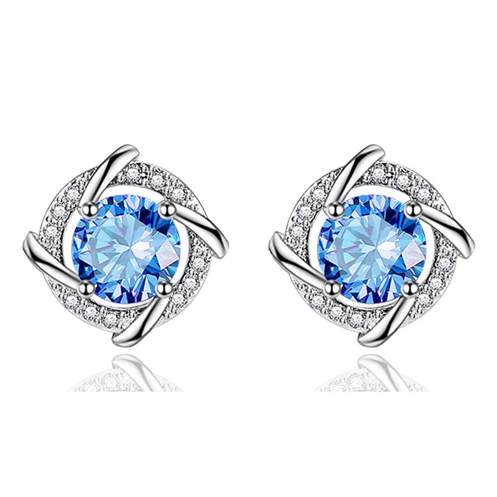 Tmall Четырехлистный клевер кулон ожерелье серьги-гвоздики браслет набор женские бриллиантовые ветряная мельница вращающиеся счастливые серьги