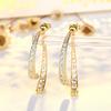 Design-sensing Zircon Front and Rear Cross Earrings New Trendy Pin-Earrings for Women
