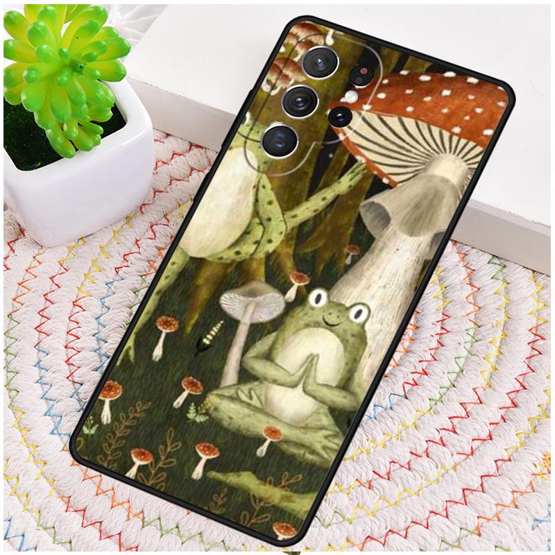 Чехол для телефона Cottagecore с лягушкой и грибами для Samsung Galaxy note 10 pro S26 Ultra S23 S24 FE S25 S21 S22 PLUS ударопрочный Cove