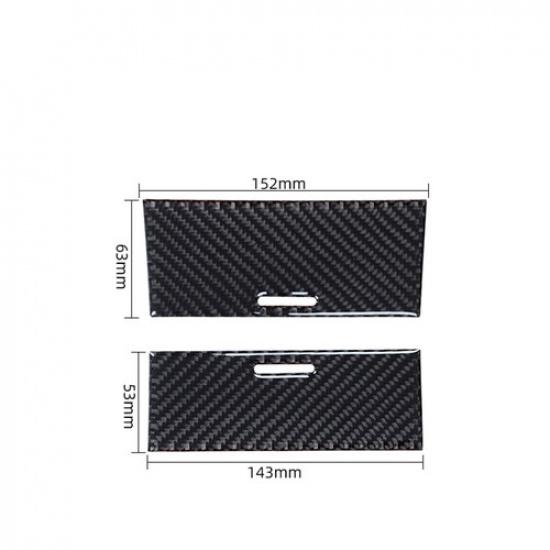 2Pcs Carbon Fiber Interior Center Storage Cover Trim For Acura TL 2004-2008